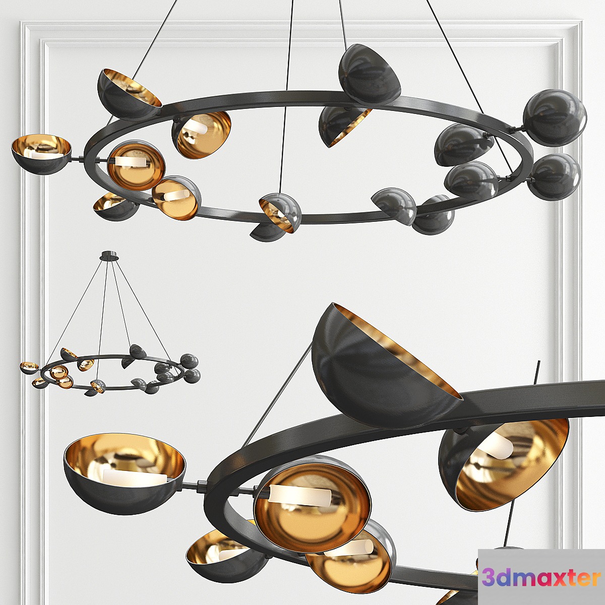 Avion chandelier by Jonathan Browning 3D Max