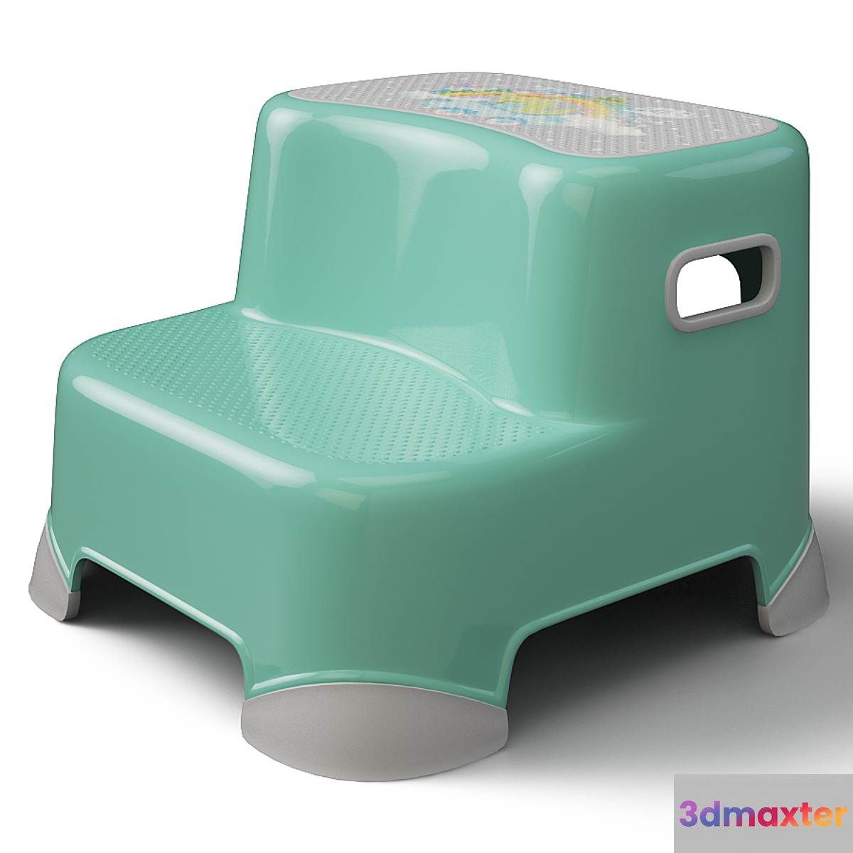 Children's step stool for a bathroom