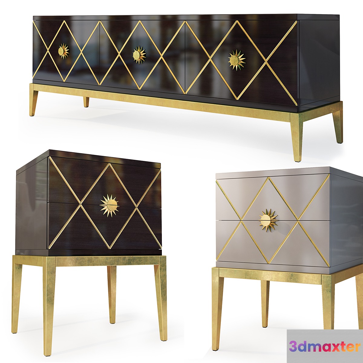 Chest _ TV cabinet and bedside table Gatsby. Nightstand tv stad by Cavio Casa 3D Max