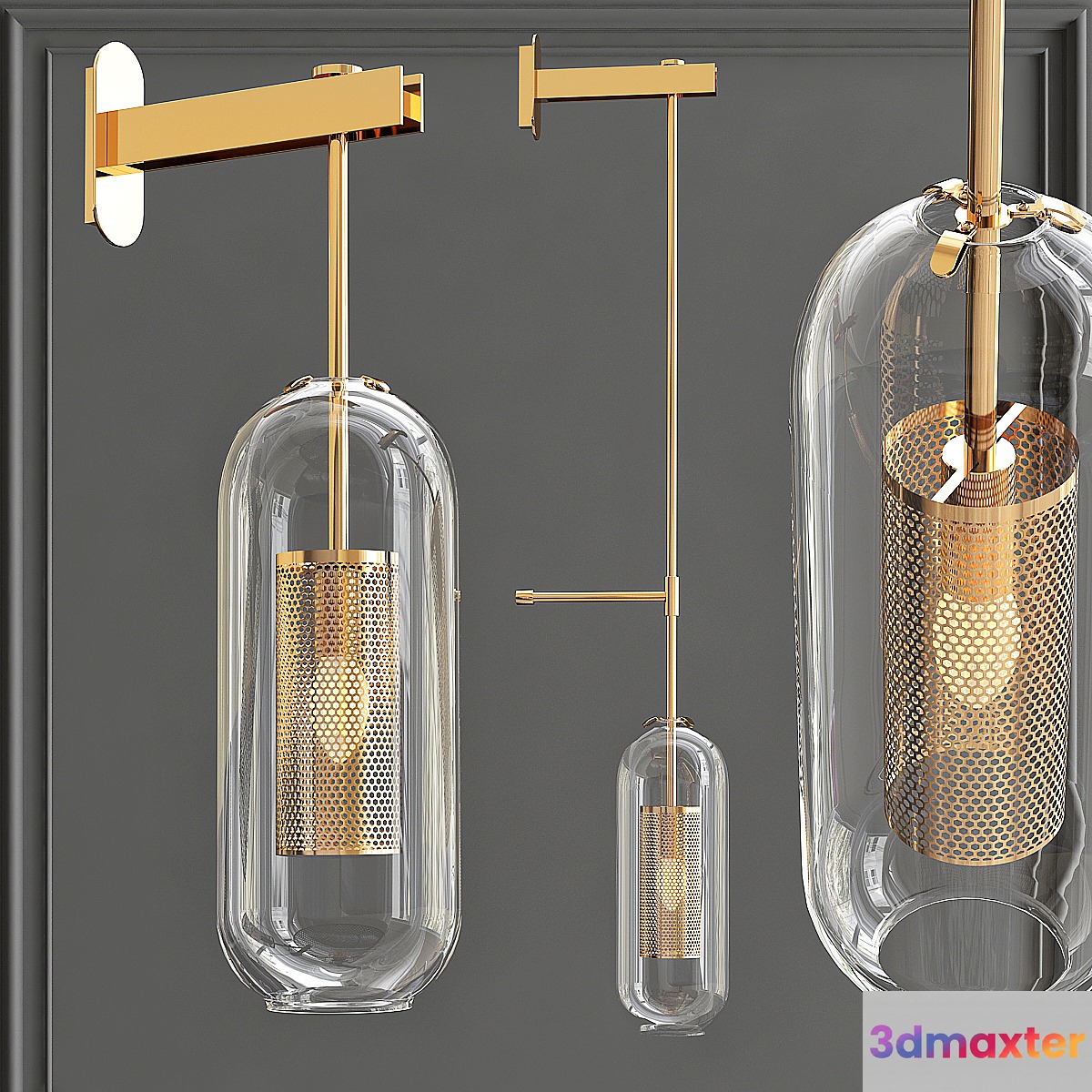 Wall lamp Perforation Wall Lamp 3D Max