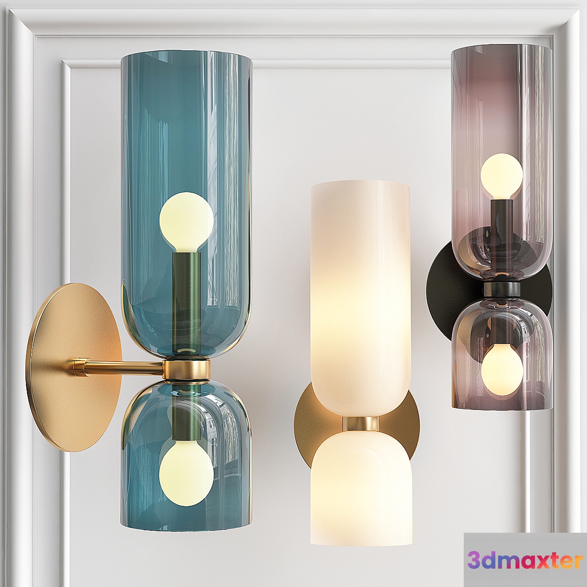 Sconce Lightmaker Studio Edie Sconce Blue 3D Max