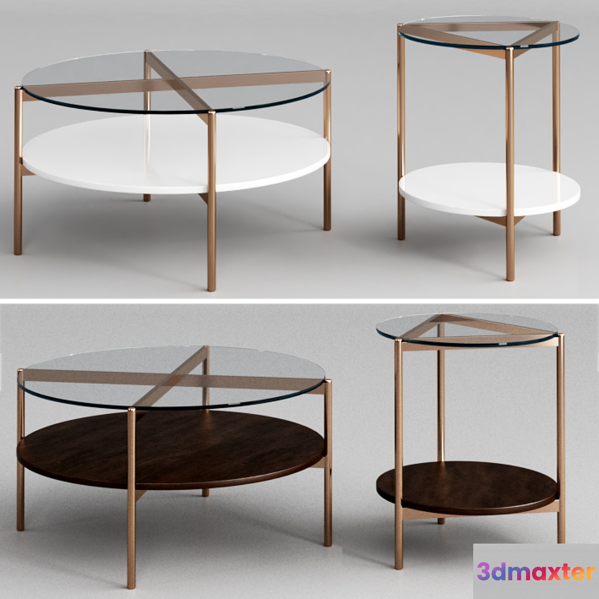 West Elm Mid-Century Art Display Table 3D Max