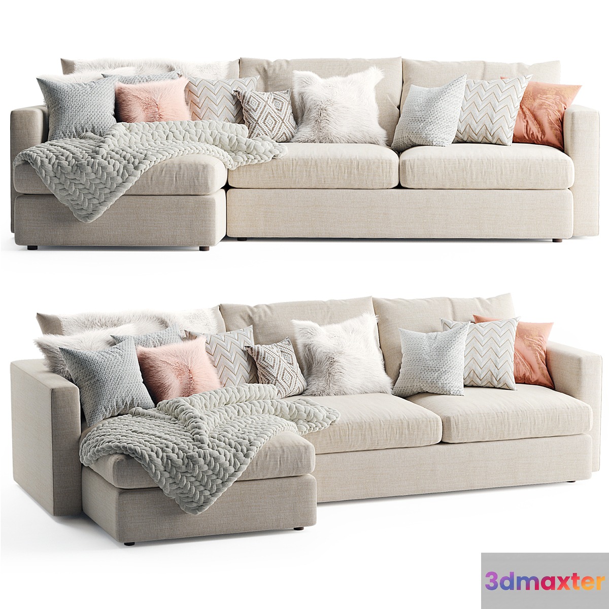 Lounge II Crate and Barrel 3D Max