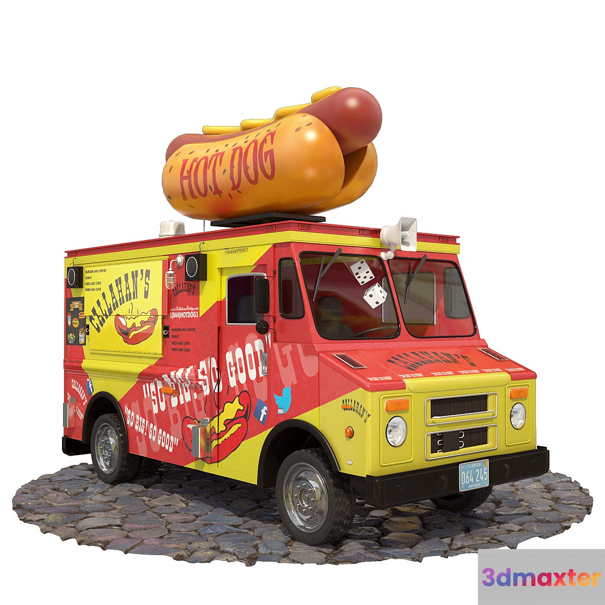 Hot dog truck 3D Max