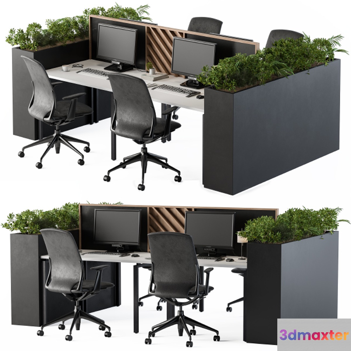 Office Furniture Flower Box Black - No.5
