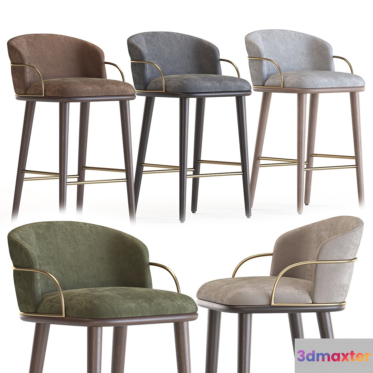 Arven Bar Stool 3D Max
