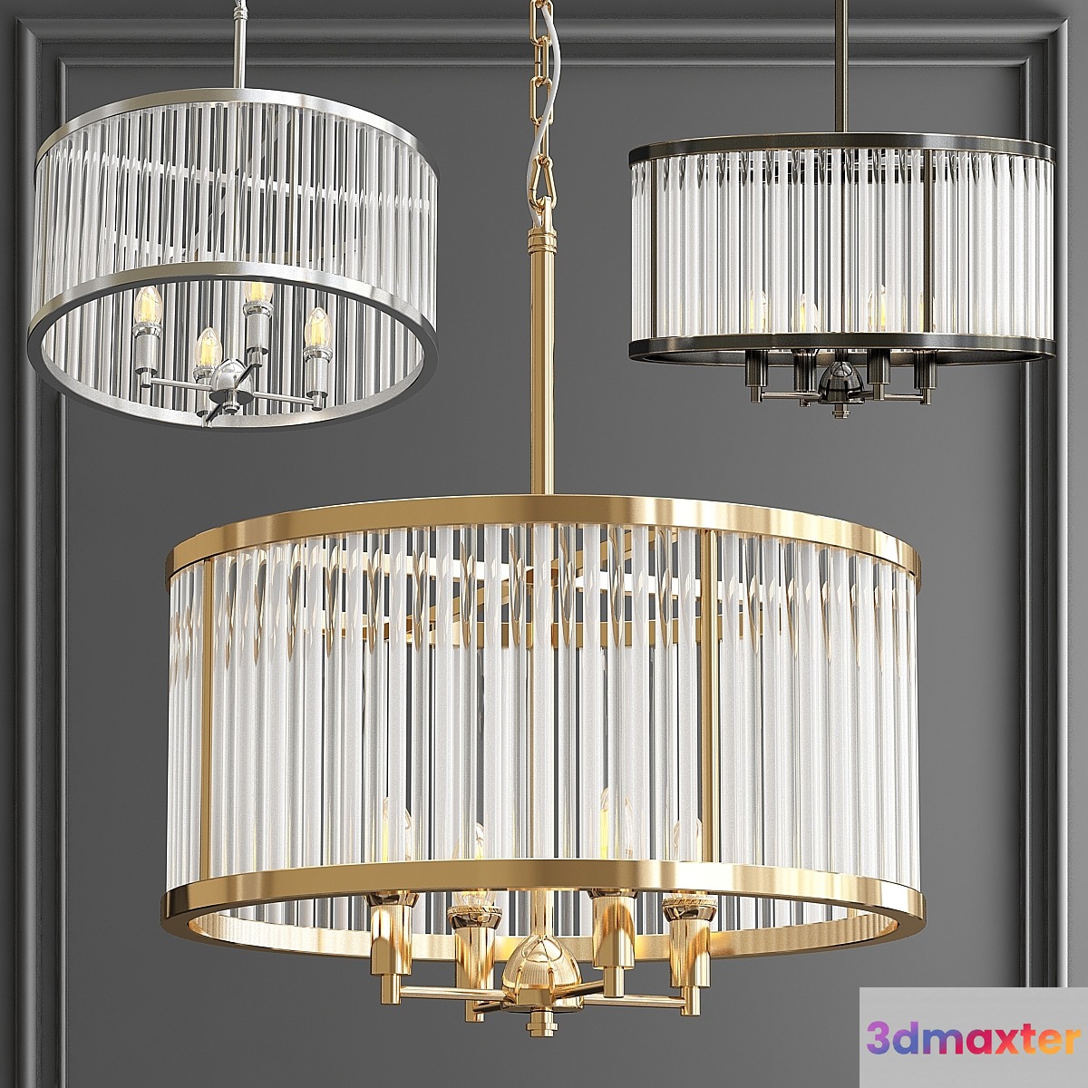 Chandelier Chandelier Darcy Nickel 3D Max
