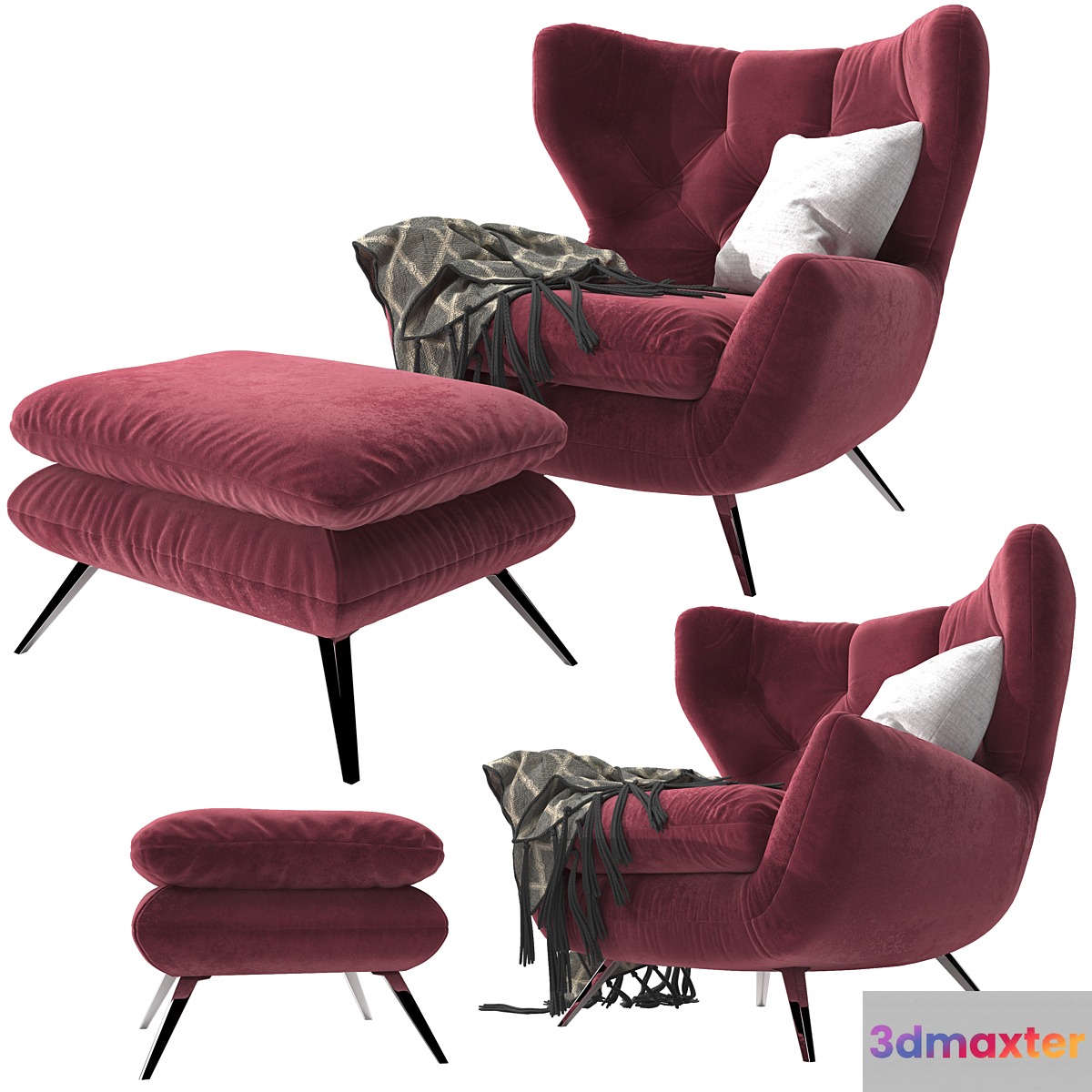 Armchair sixty 3D Max