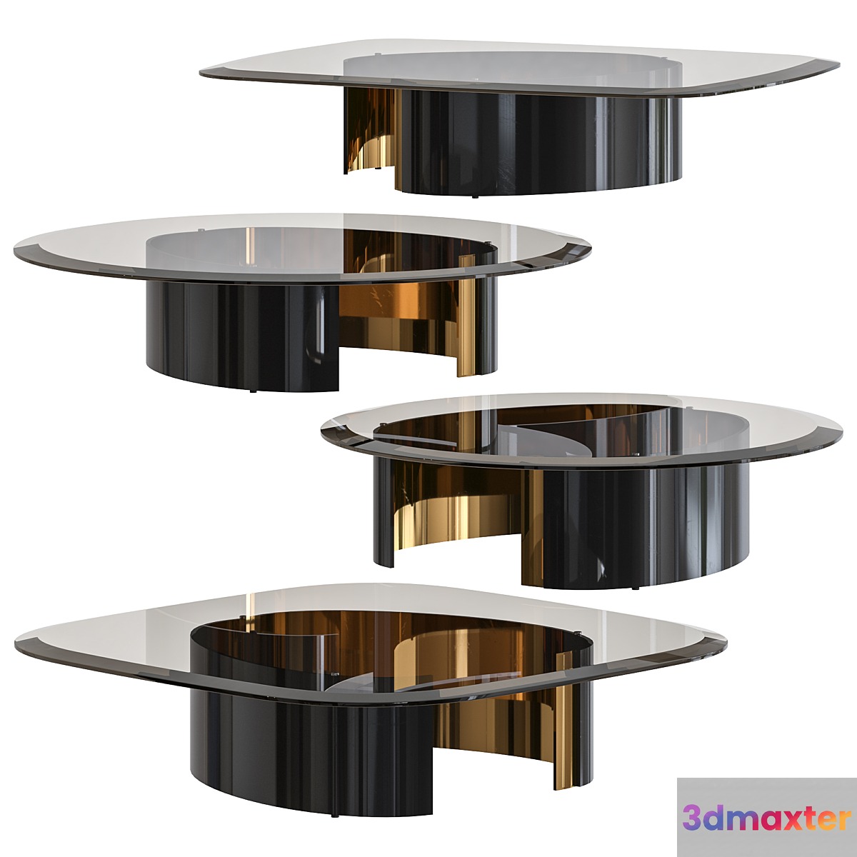 Minotti Bangle Tables Set 3D Max