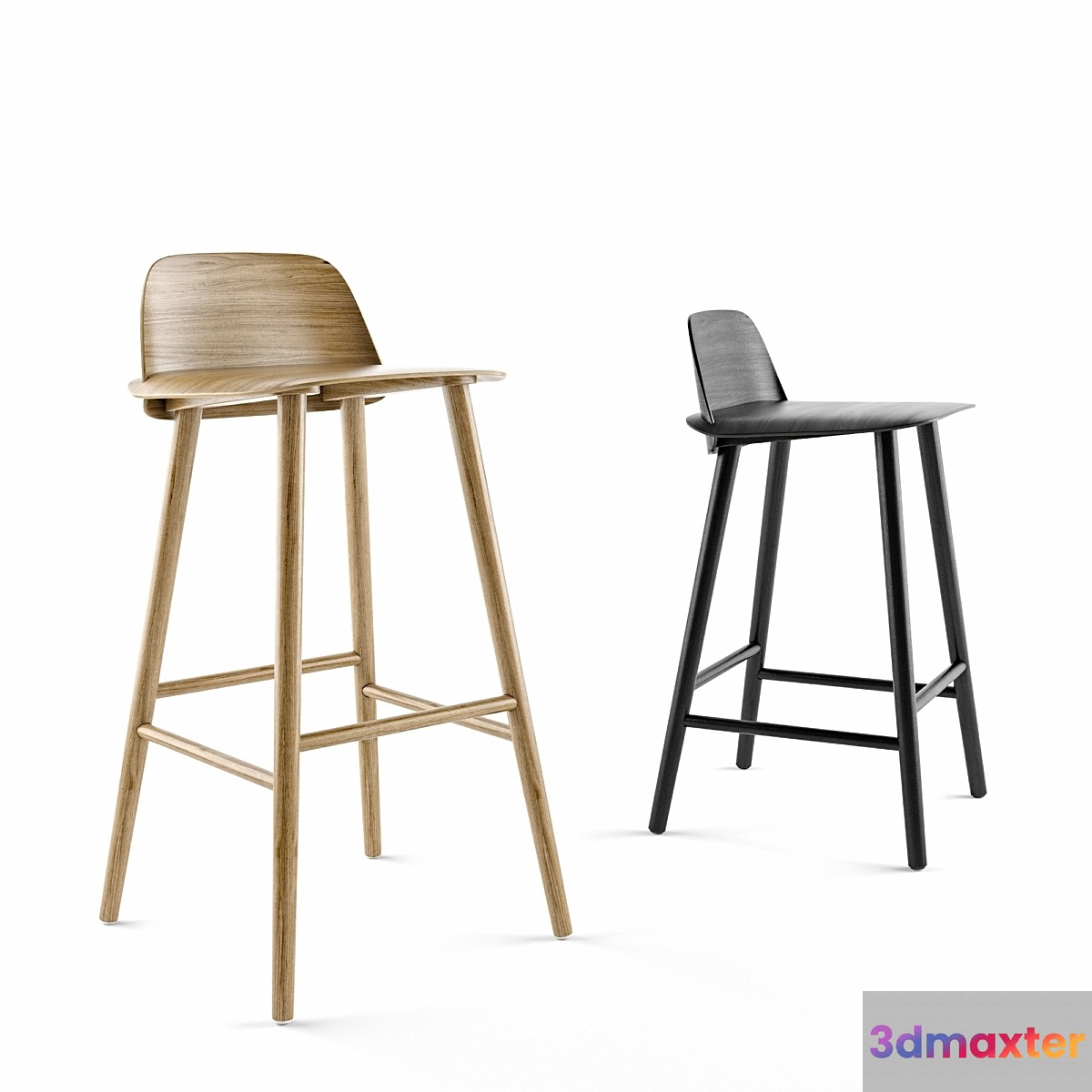 Nerd Bar Stool by Muuto 3D Max