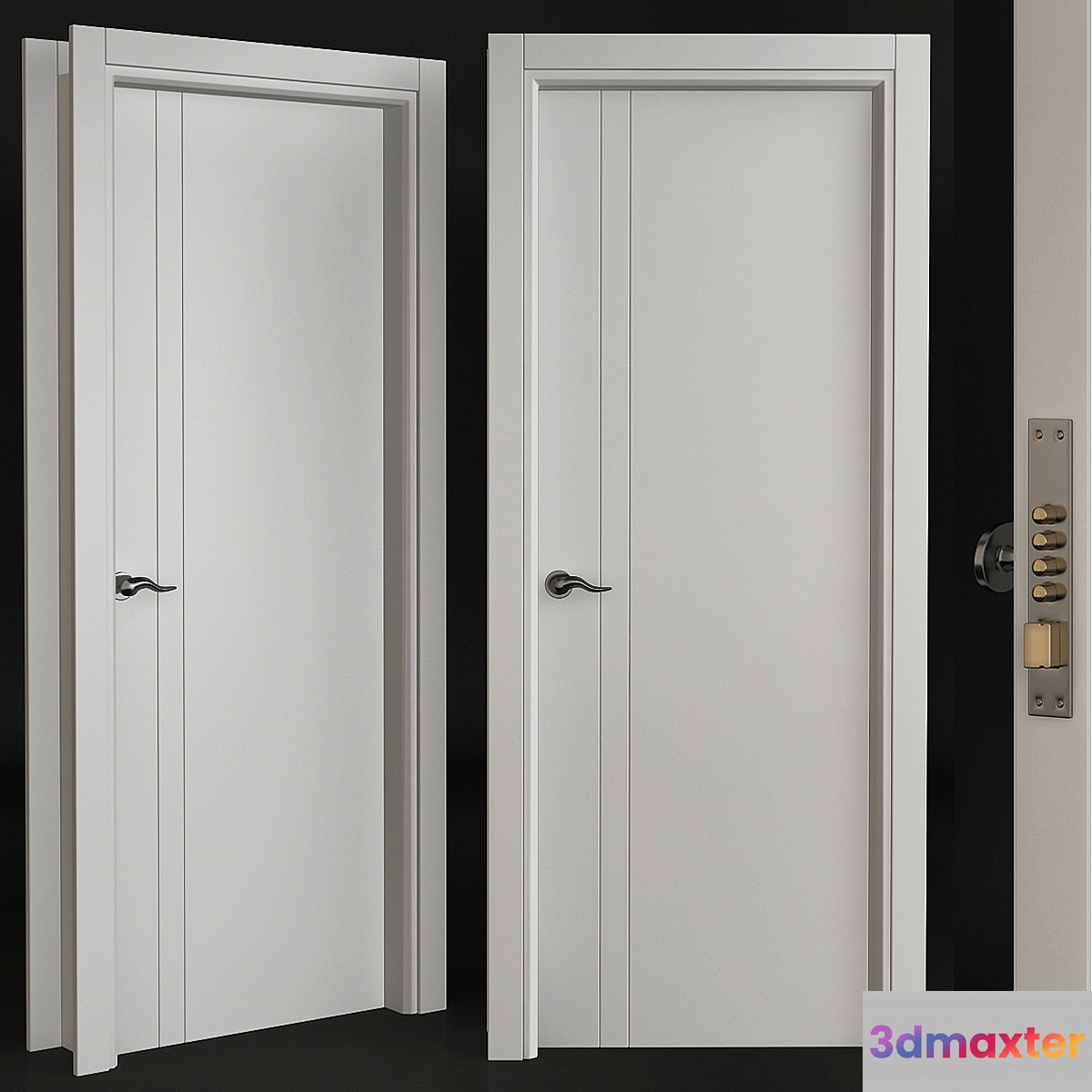 Bianco Noble Belldinni Modern Interior Door 3D Max
