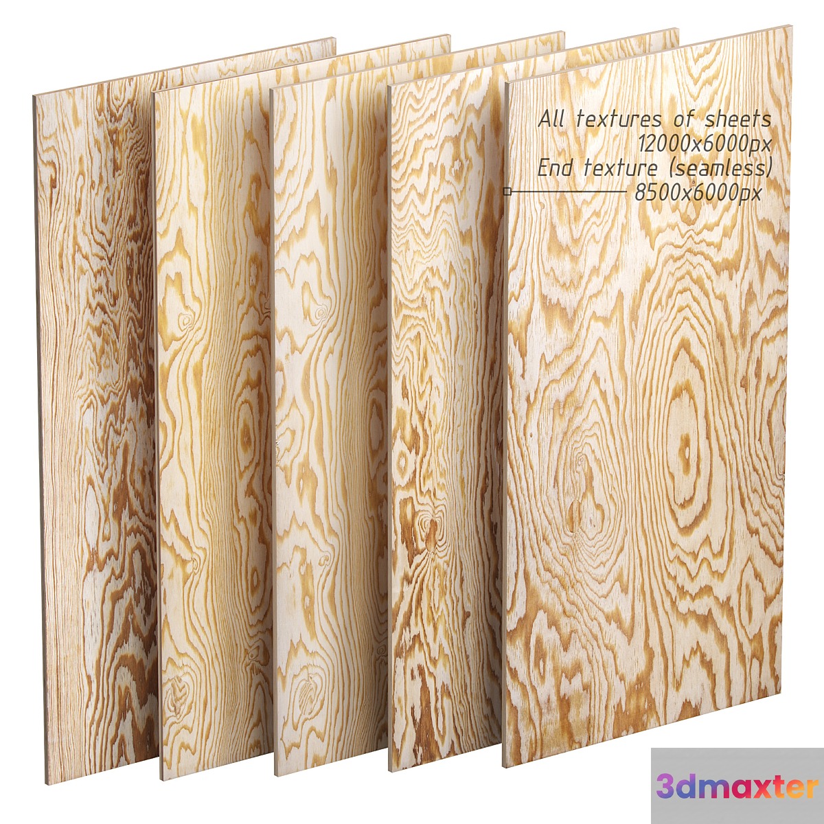 A set of sheets of plywood v2. 5 items 3D Max