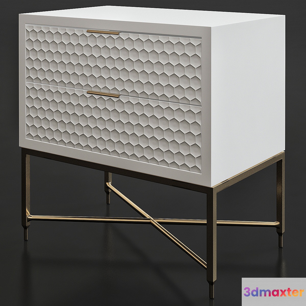 Becton 2 Drawer Nightstand 3D Max