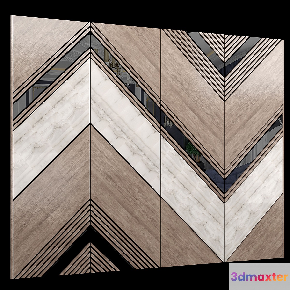 Wall panel 3D Max