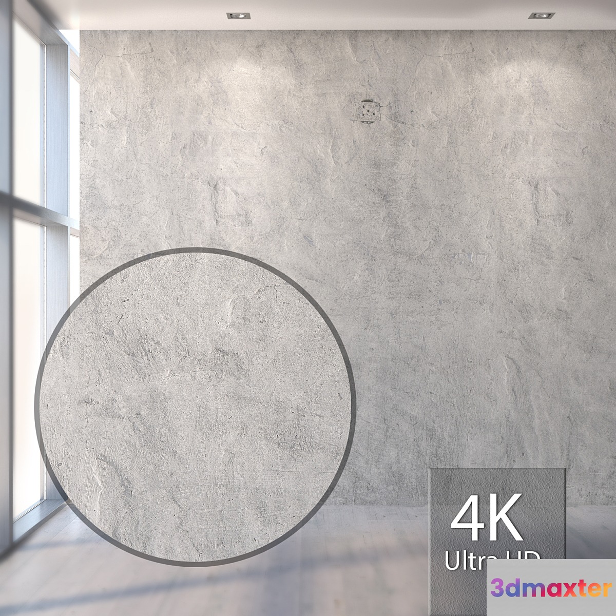 Coarse aged plaster 936 3D Max