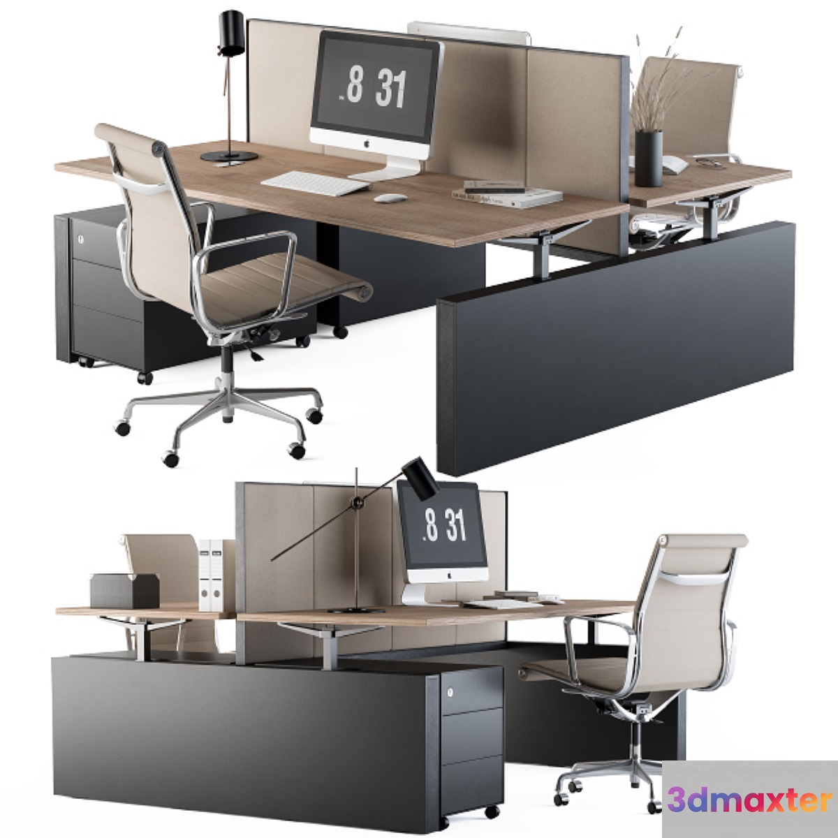 Office Desk Set Cream - No.4