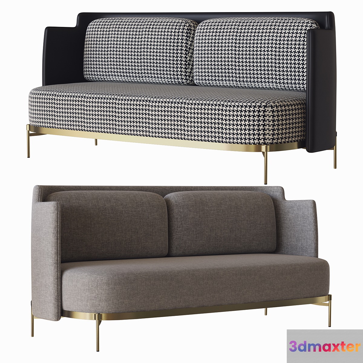 sofa tape minotti 3D Max