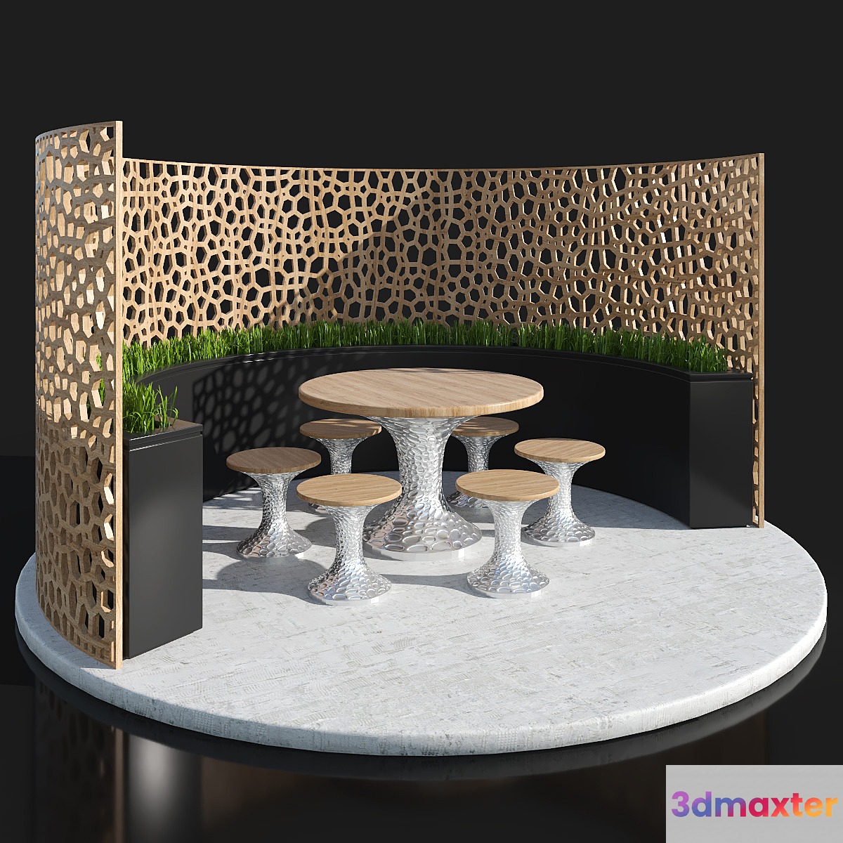 Picnic place in the park 3D Max
