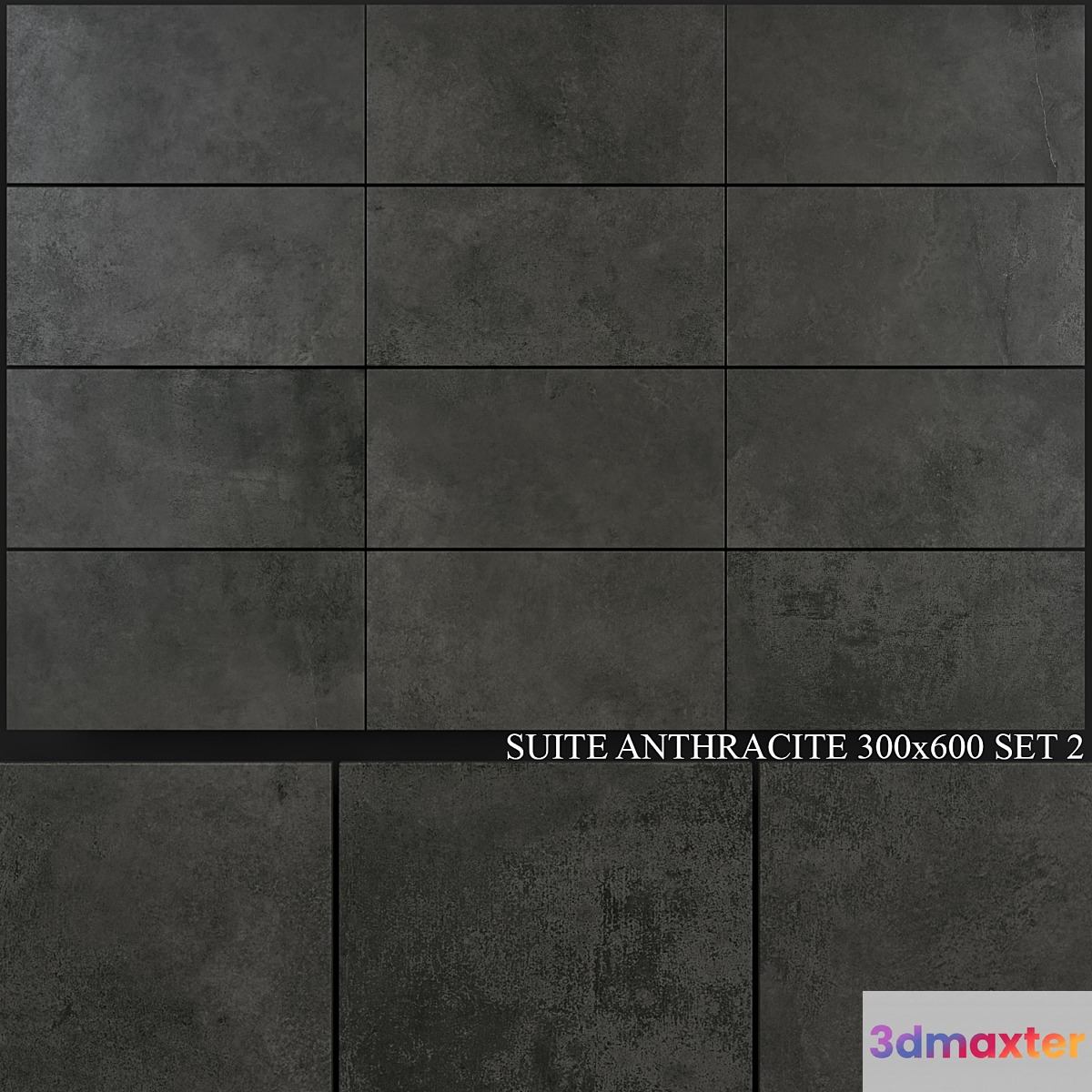 Yurtbay Seramik Suite Anthracite 300x600 Set 2 3D Max