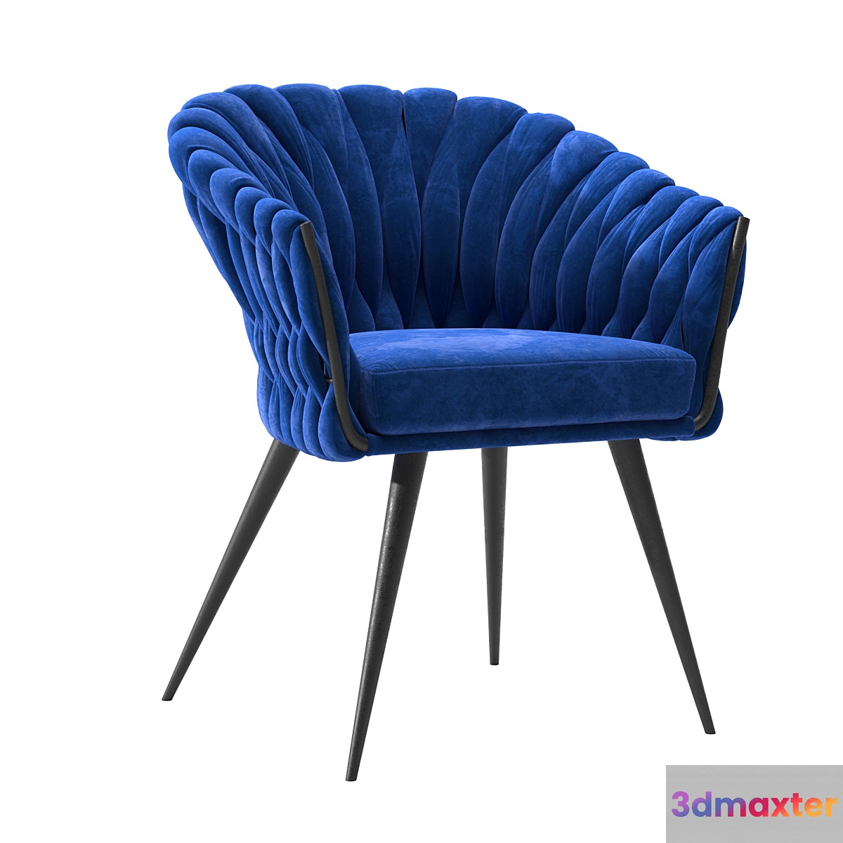 Chair with Armrest Knot Blue 3D Max