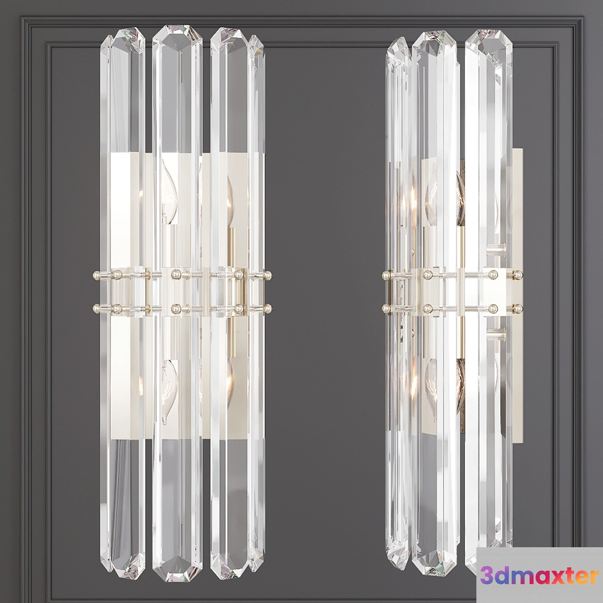 Restoration Hardware BONNINGTON TALL SCONCE Nickel - No.2