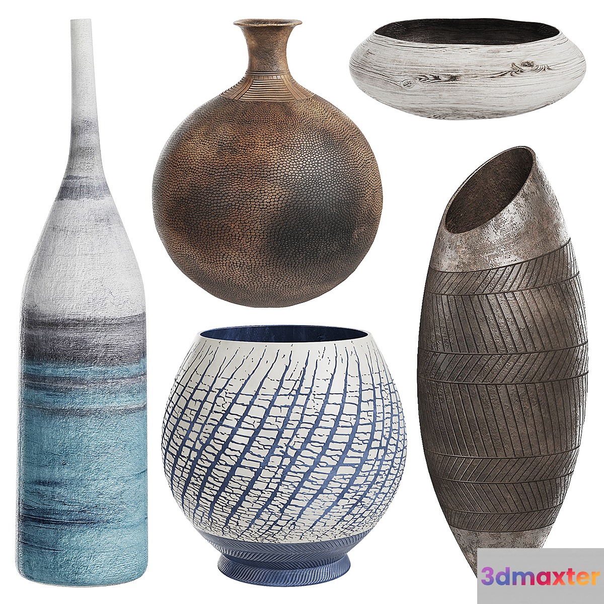 Vases set (v1) 3D Max