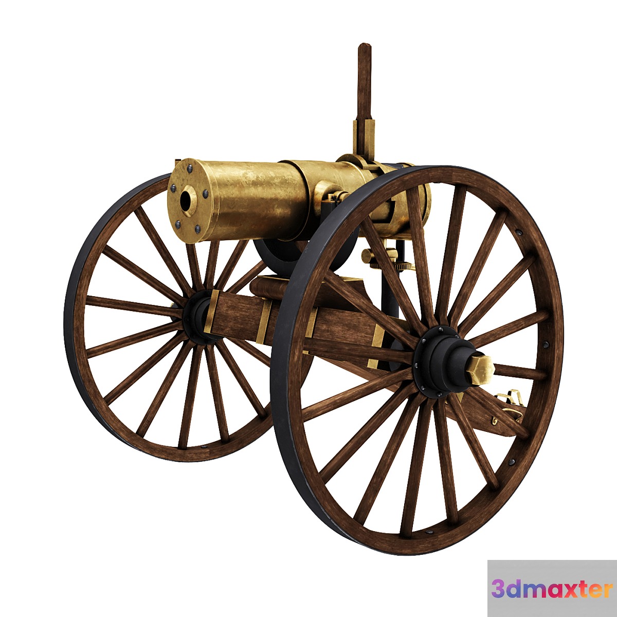 Antique Bronze Gun 3D Max