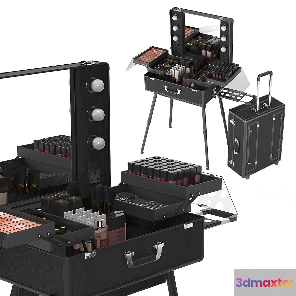 makeup artist suitcase 3D Max