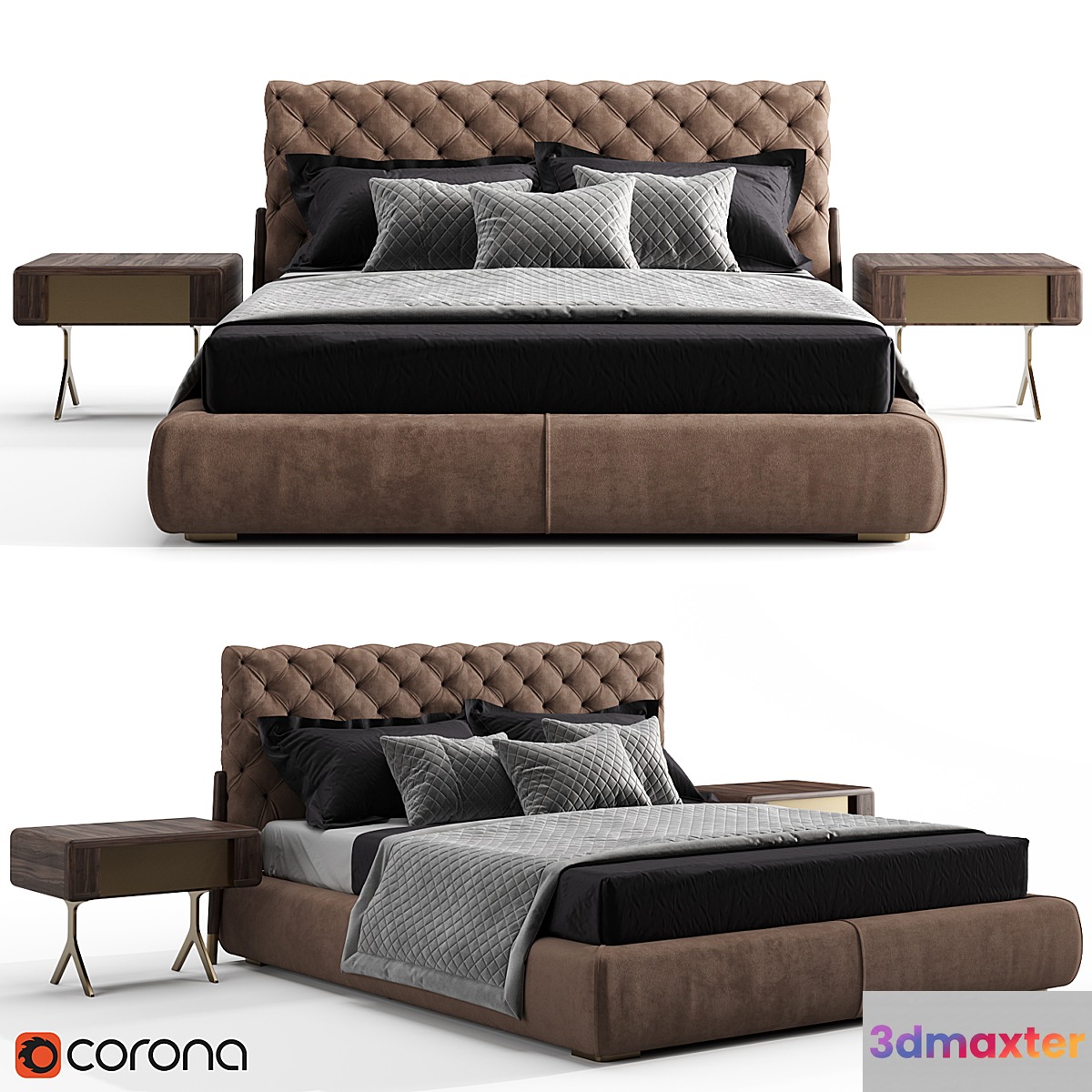 CHANEL BED 3D Max