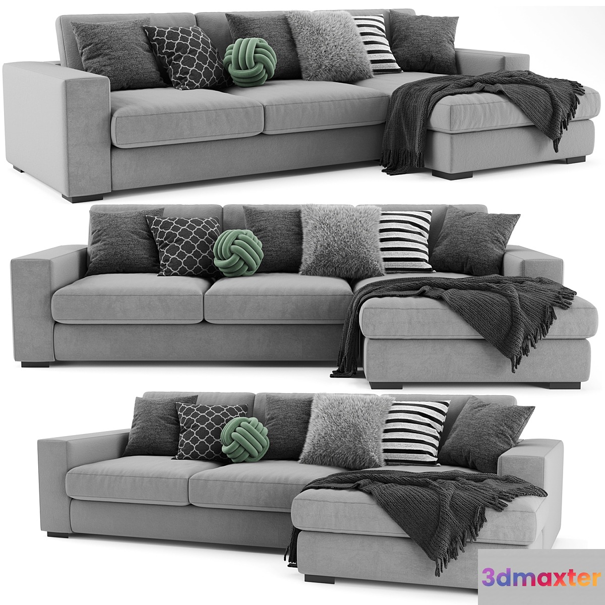 BoConcept Cenova Chaise Longue Sofa 3D Max