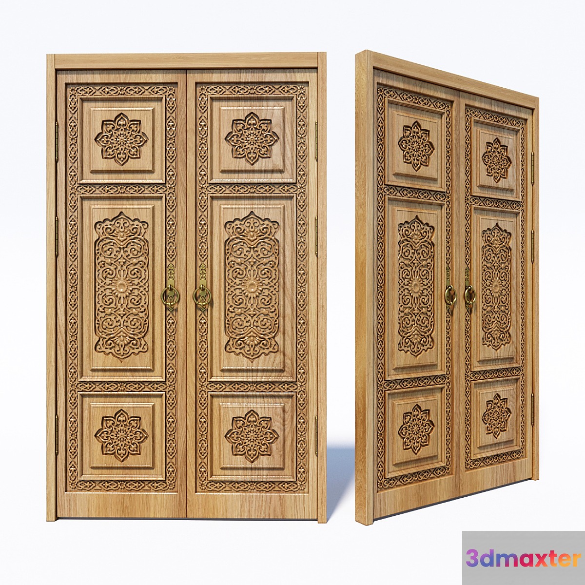 Oriental style door 3D Max
