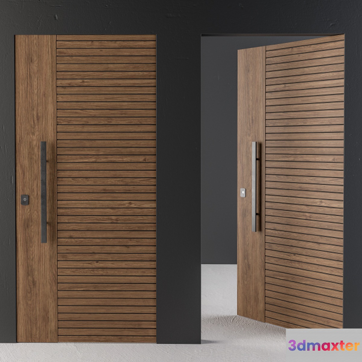 Frameless Door-2Type Minimal 3D Max