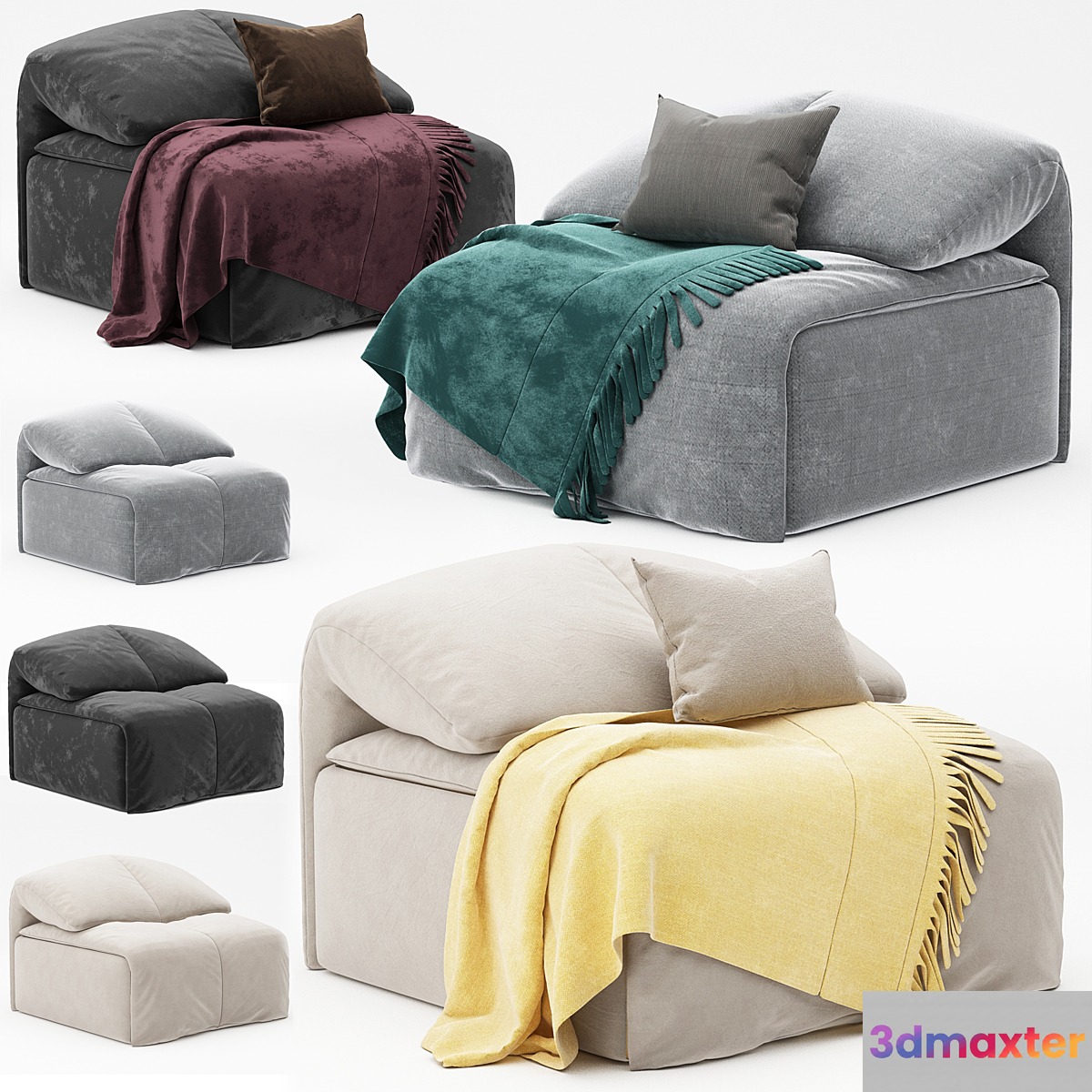 Modern Arm Chair 3D Max