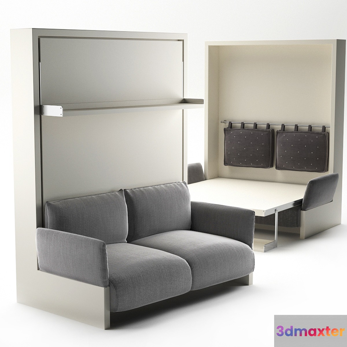 Transforming bed Murphy 3D Max