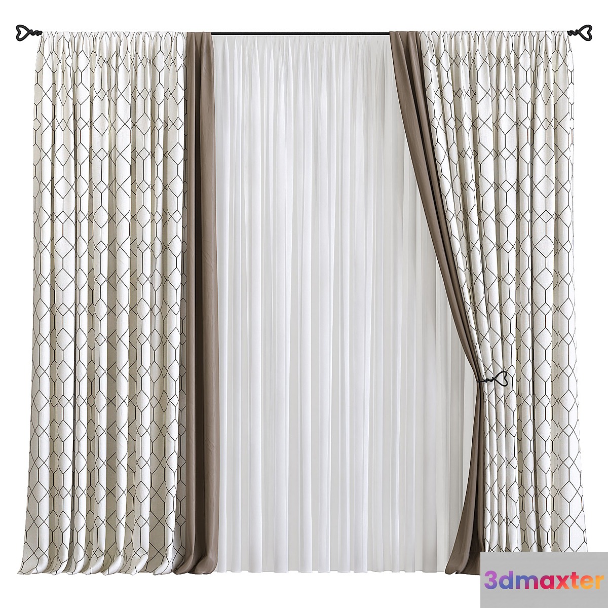 Curtain 580 - No.2 3D Max