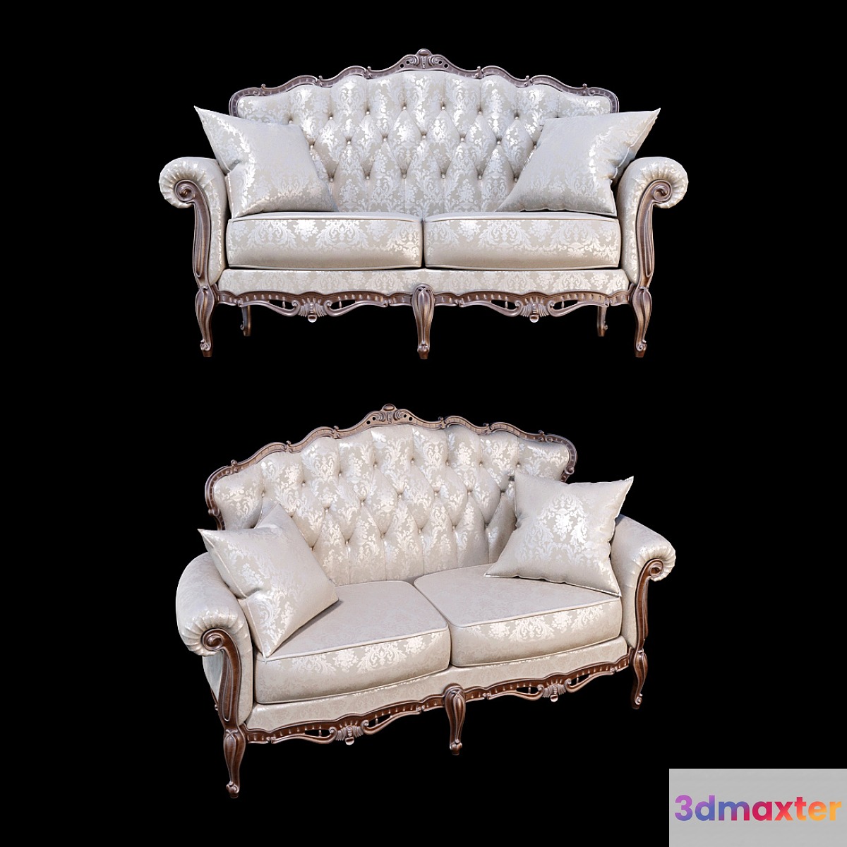 Sofa Double Angelo Cappellini AUSTEN 3D Max