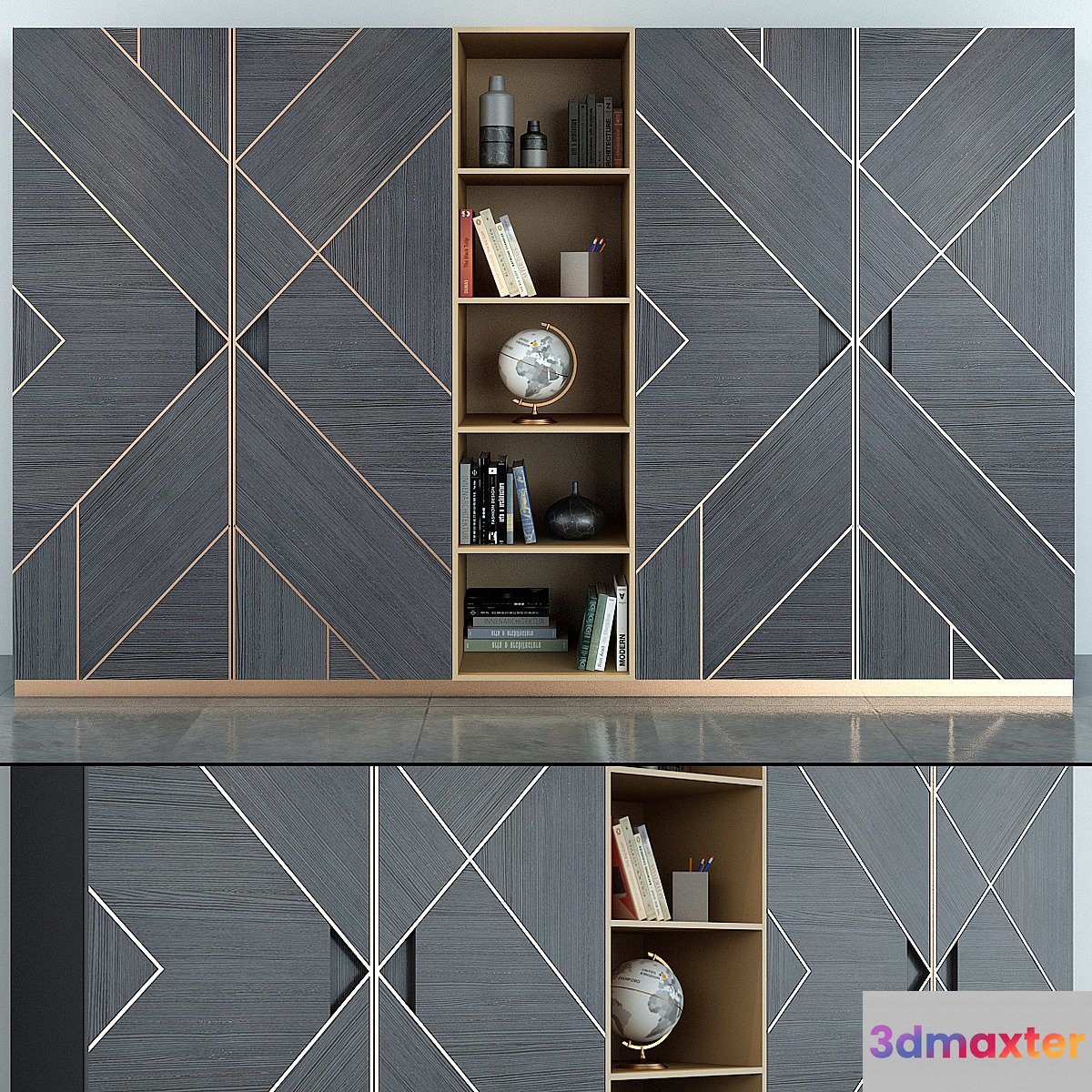 Art Deco Cabinets 029 3D Max