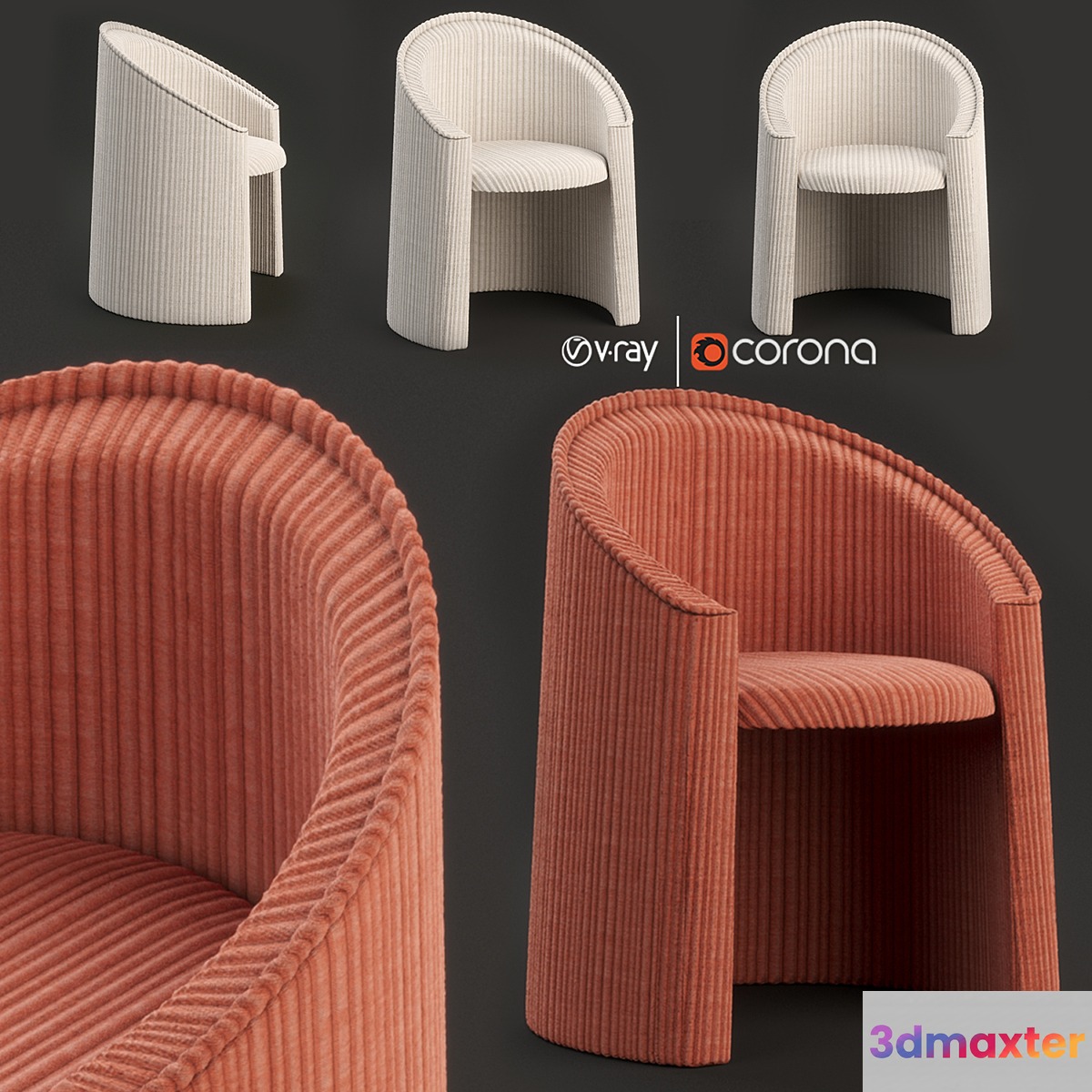 Moroso husk small armchair