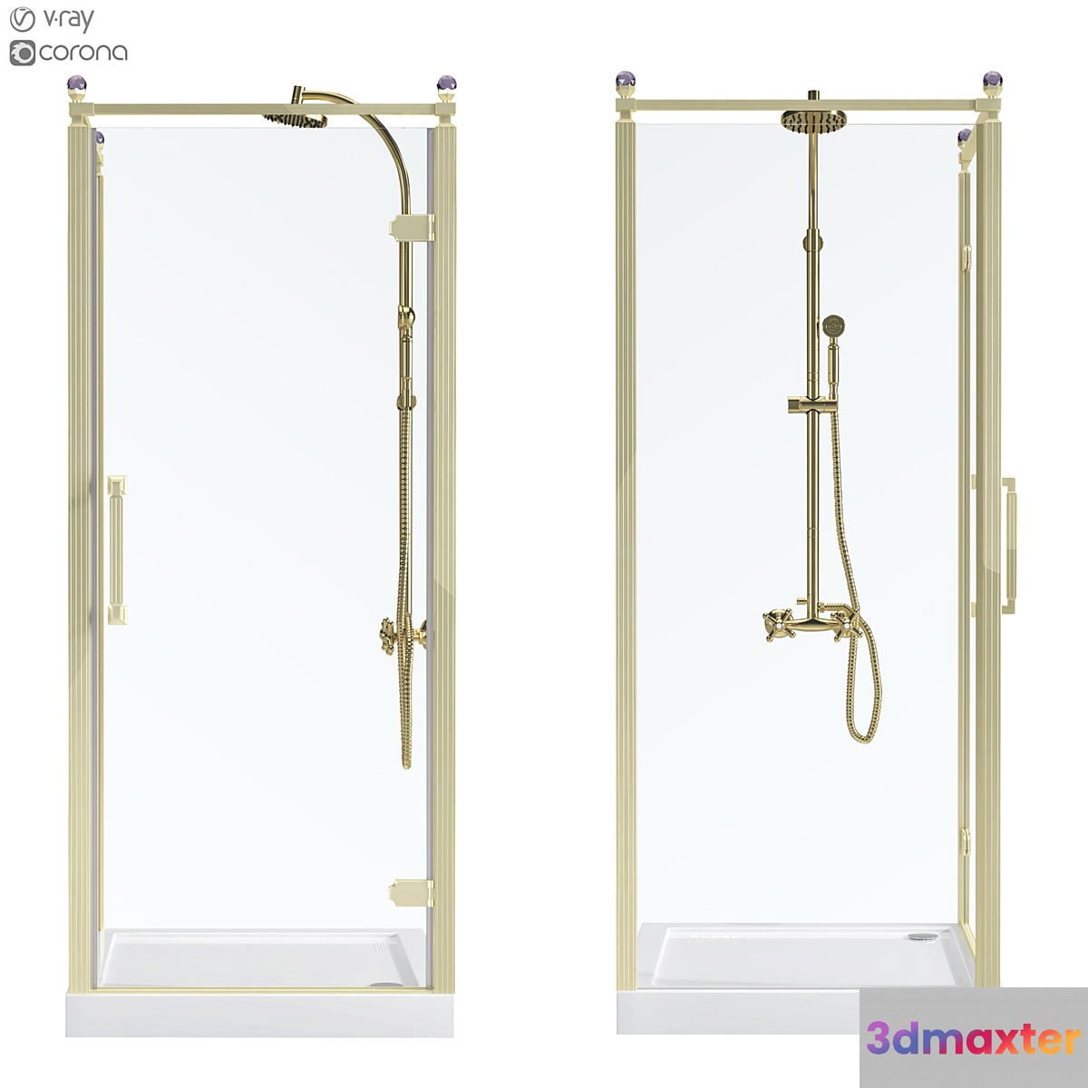 Shower corner Beta Cube Classic NBB1221 90x90 3D Max