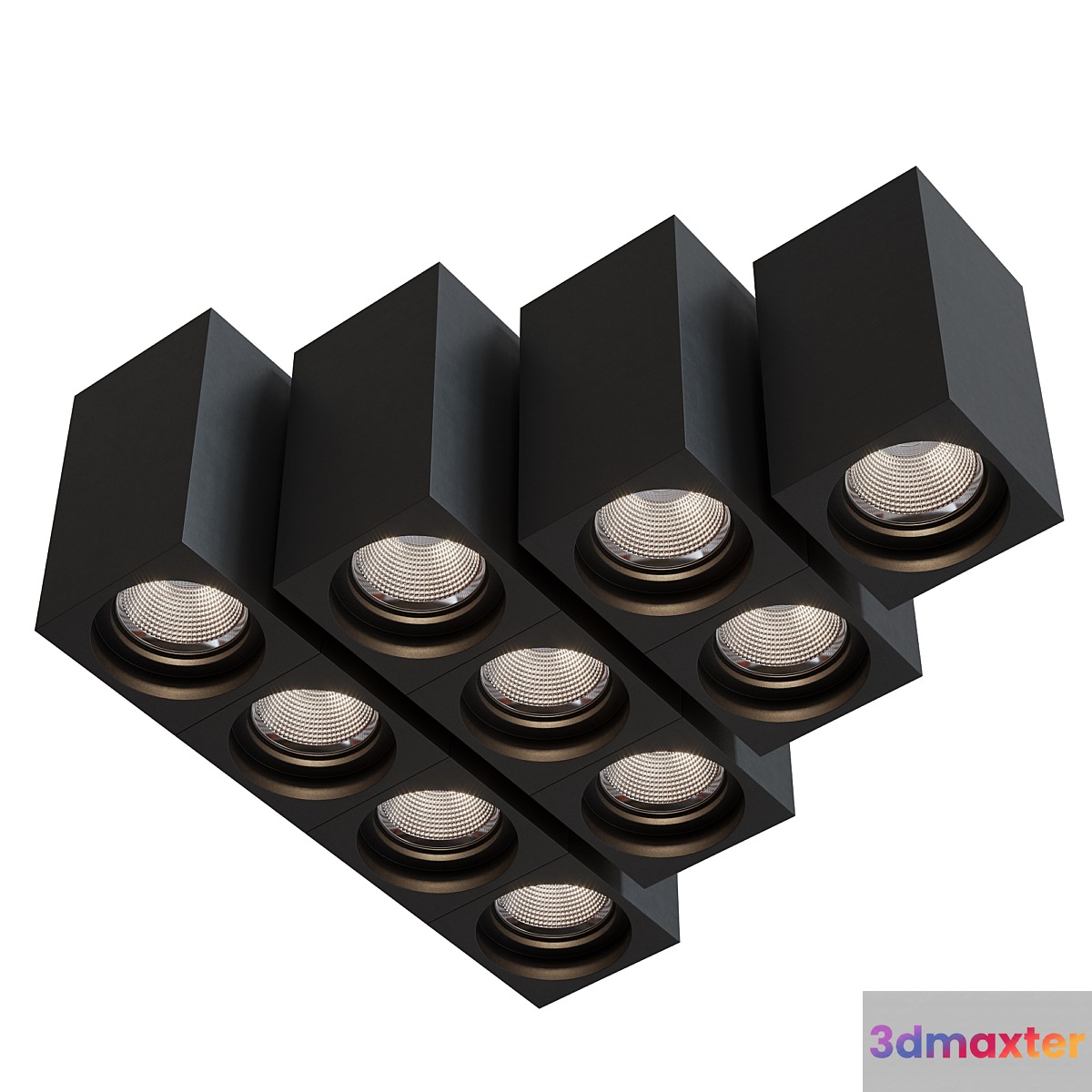Modular Lighting Instruments QBINI TRIMLESS ROUND IN 3D Max