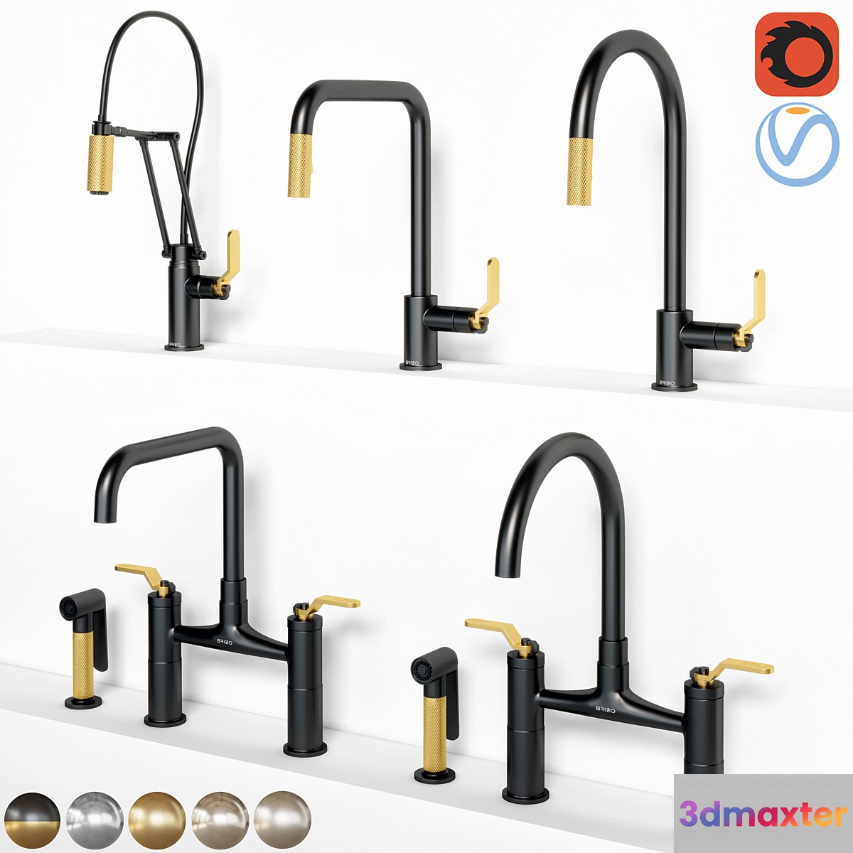 brizo_kitchen_faucet_set 3D Max