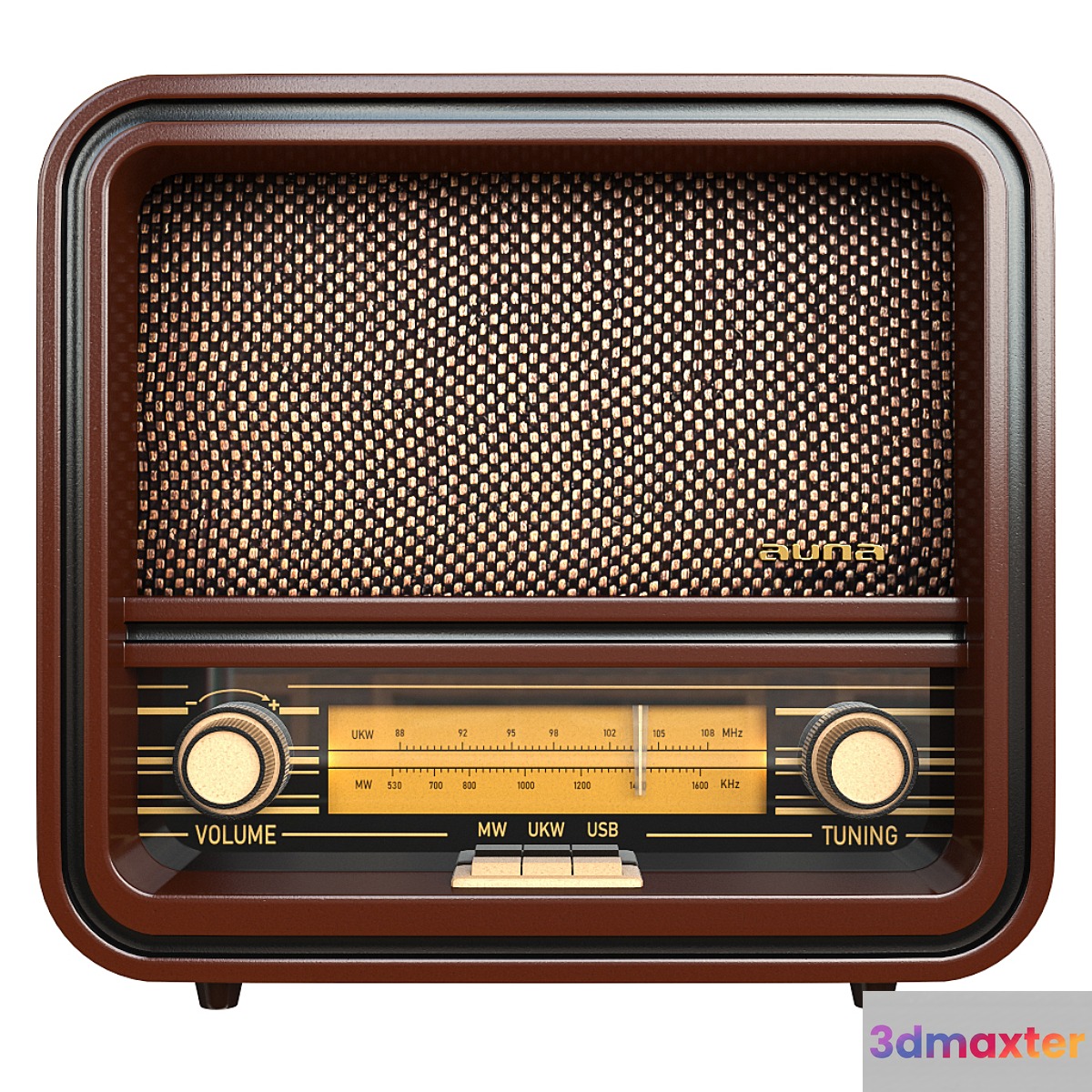 Vintage radio 3D Max