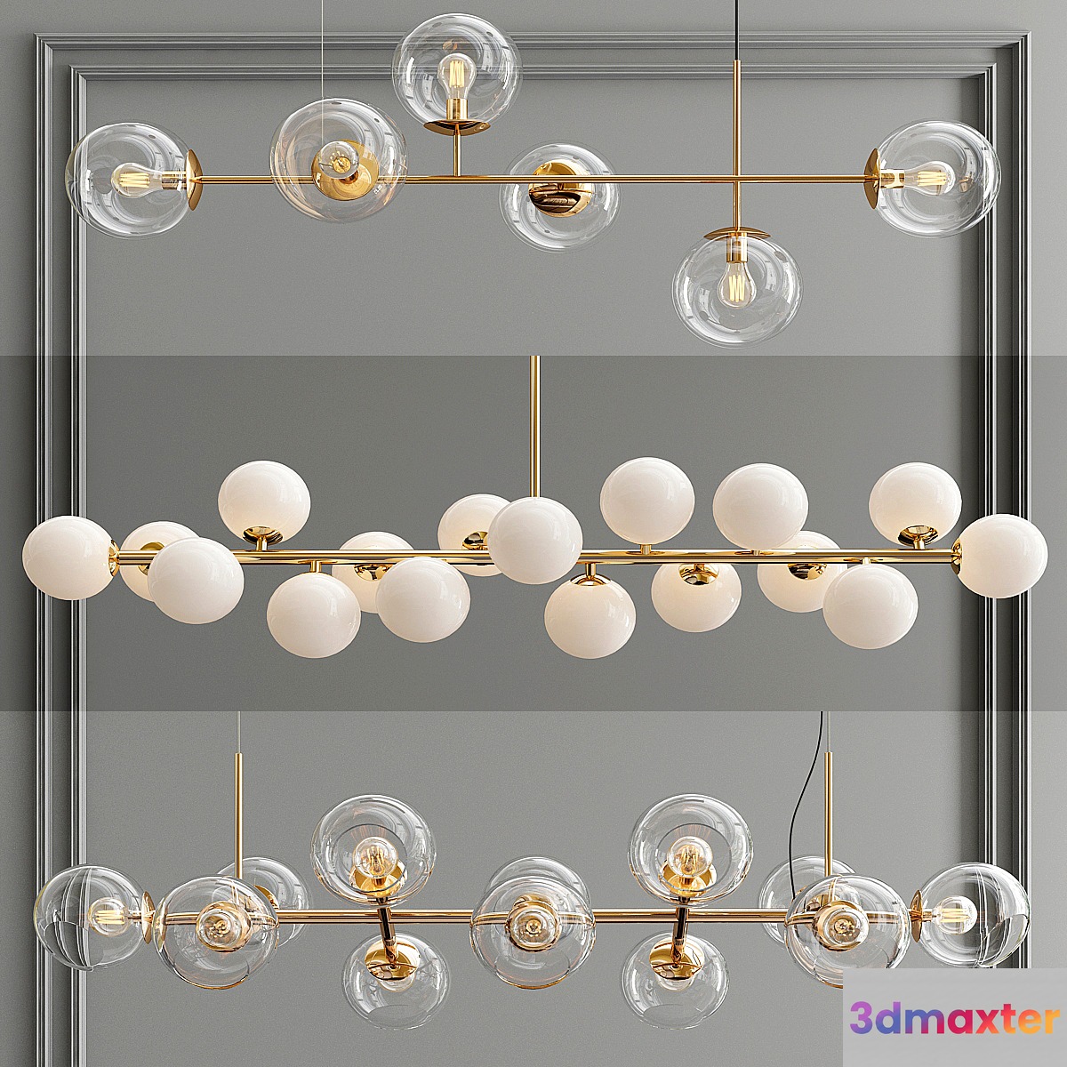 Trend Linear Pendant - 3 type 3D Max