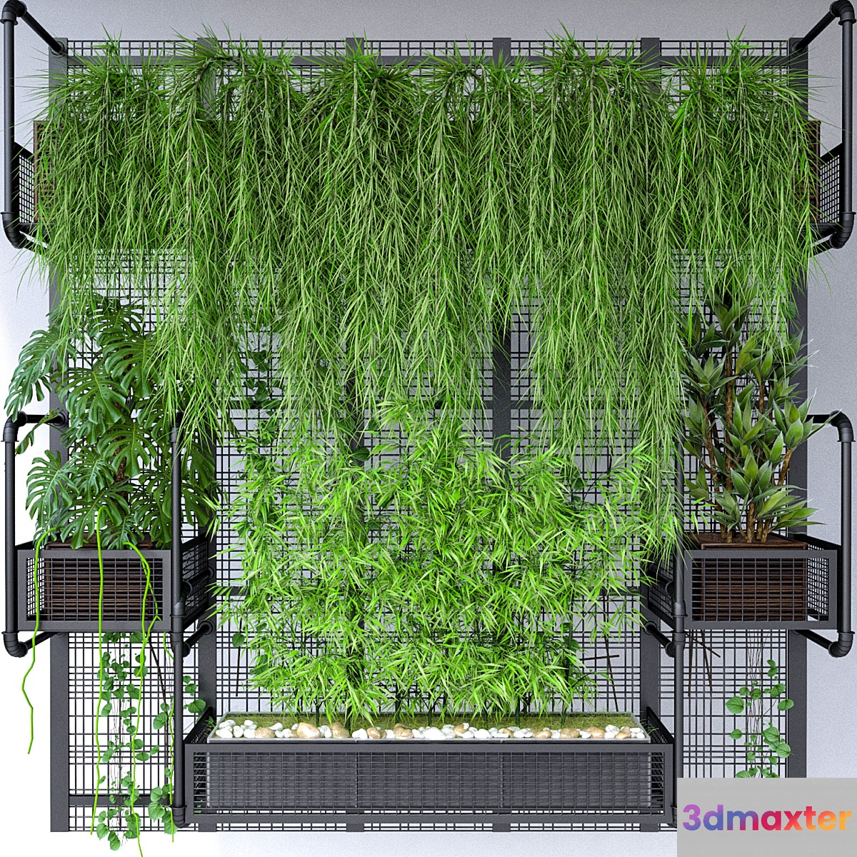 JC Wall Grid Pot 9 3D Max