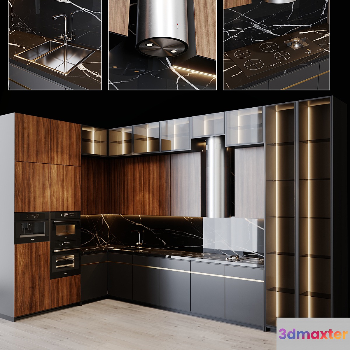 kitchen modern 15 3D Max