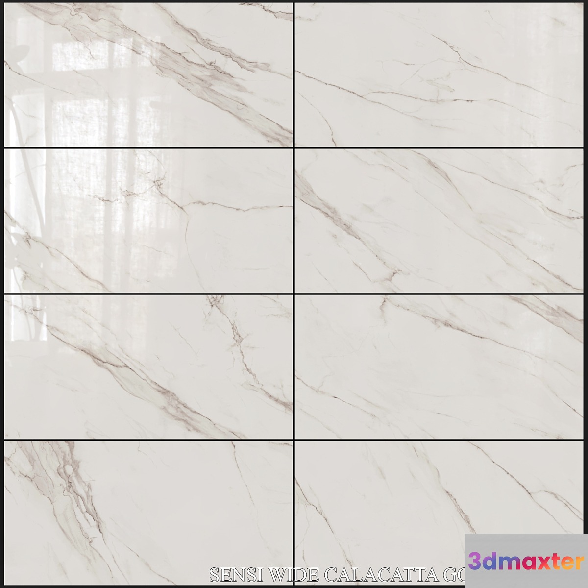 ABK Sensi Wide Calacatta Gold 800x1600 3D Max