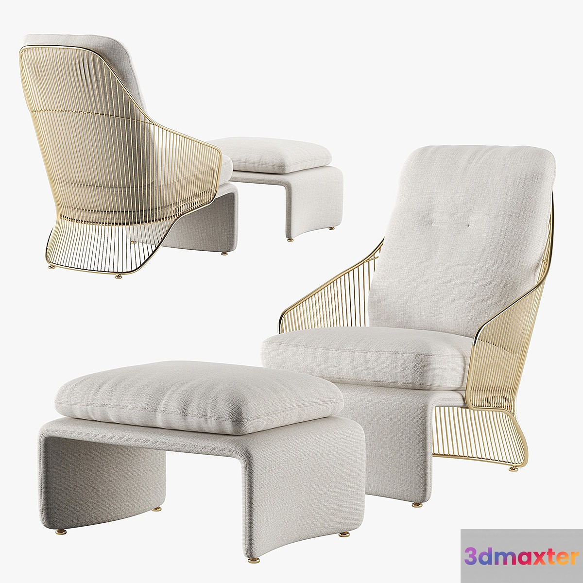 armchair minotti colette - No.2 3D Max