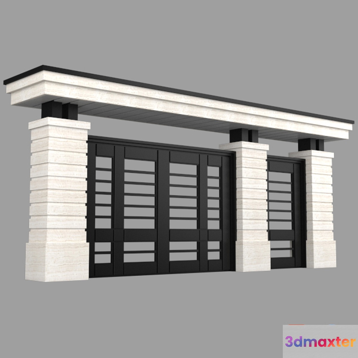 Modern gate 3D Max