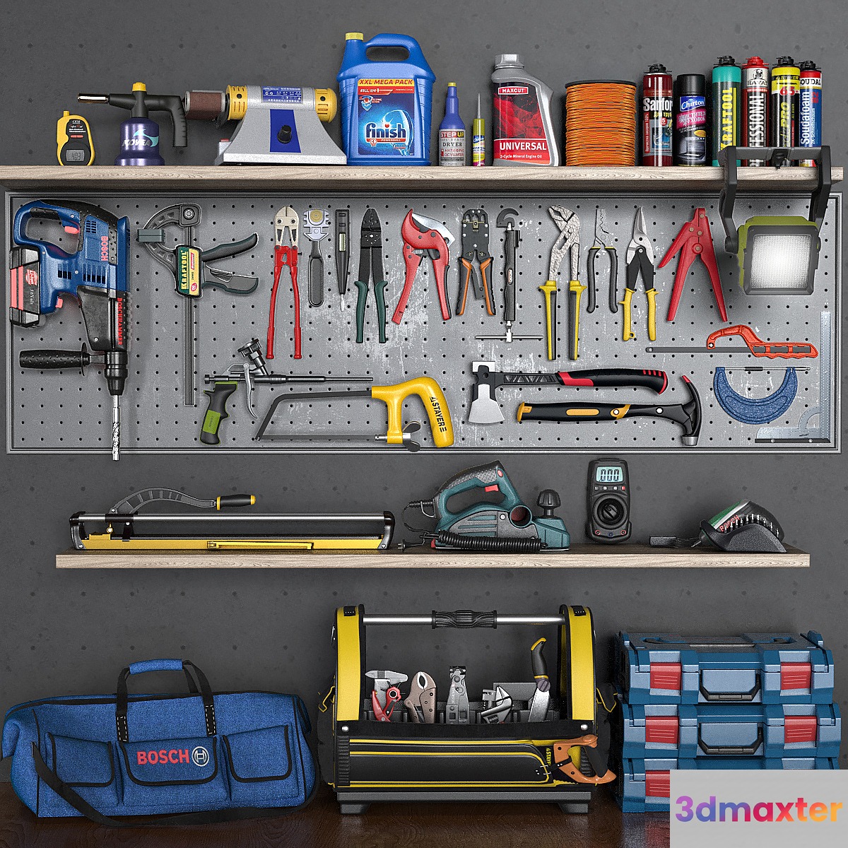 garage tools set 5 3D Max