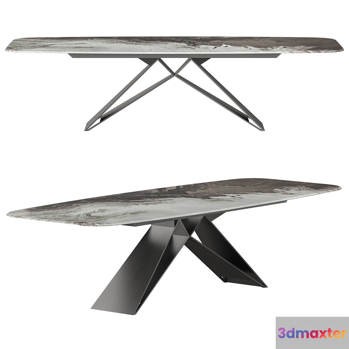 Cattelan Italia Premier Crystalart Dining Table 3D Max